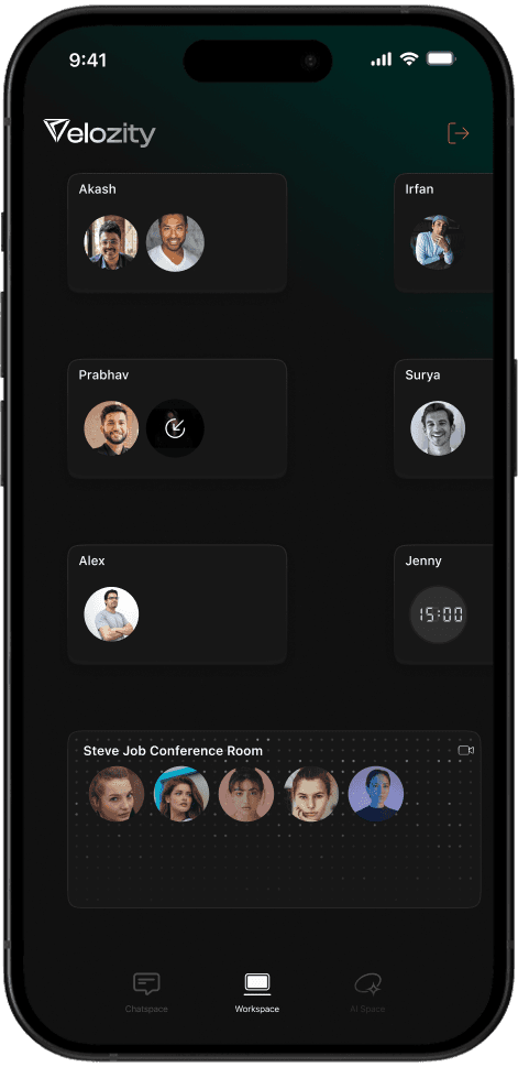 Velozity AI Space on iPhone